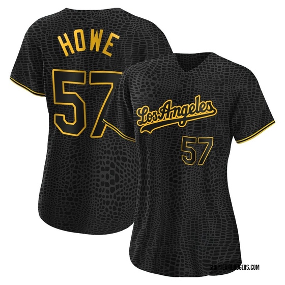 Women's Authentic Los Angeles Dodgers Steve Howe Snake Skin City Jersey - Black