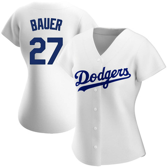 Women's Authentic Los Angeles Dodgers Trevor Bauer Home Jersey - White