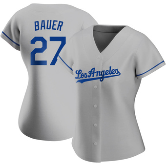 Women's Authentic Los Angeles Dodgers Trevor Bauer Road Jersey - Gray