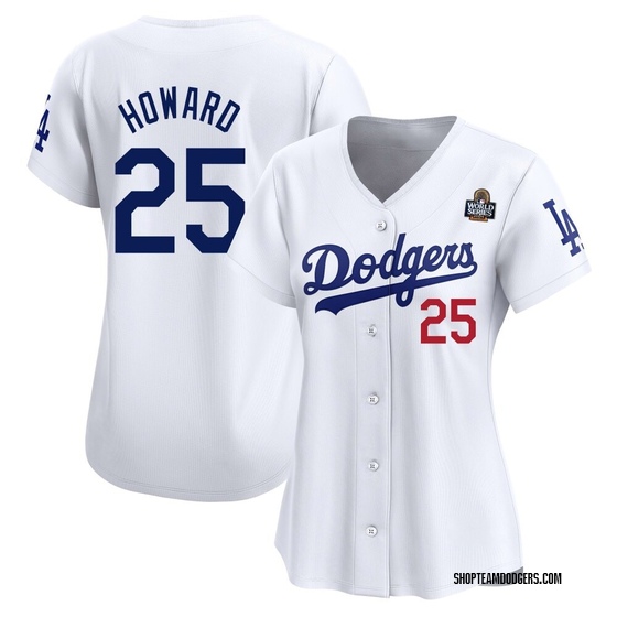 Women's Limited Los Angeles Dodgers Frank Howard Home 2024 World Series Jersey - White