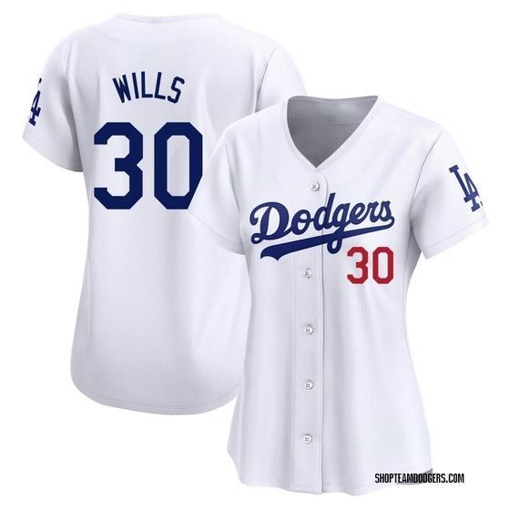 Women's Limited Los Angeles Dodgers Maury Wills Home Jersey - White