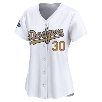 Women's Limited Los Angeles Dodgers Maury Wills White 2025 Collection Jersey - Gold