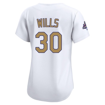 Women's Limited Los Angeles Dodgers Maury Wills White 2025 Collection Jersey - Gold