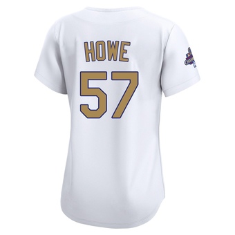 Women's Limited Los Angeles Dodgers Steve Howe White 2025 Collection Jersey - Gold