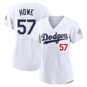 Women's Limited Los Angeles Dodgers Steve Howe White 2026 Collection Stadium Jersey - Gold