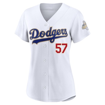 Women's Limited Los Angeles Dodgers Steve Howe White 2026 Collection Stadium Jersey - Gold