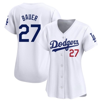 Women's Limited Los Angeles Dodgers Trevor Bauer Home Jersey - White