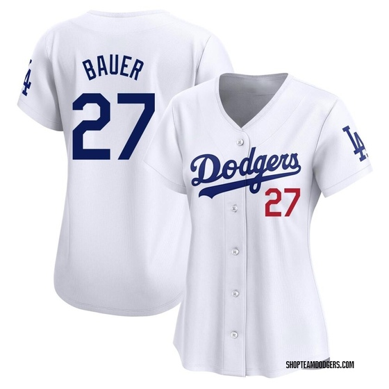 Women's Limited Los Angeles Dodgers Trevor Bauer Home Jersey - White