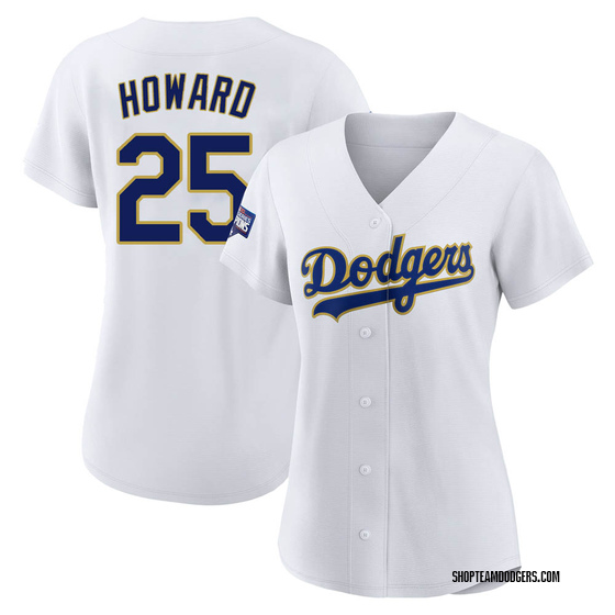 Women's Replica Los Angeles Dodgers Frank Howard White/ 2021 Program Player Jersey - Gold