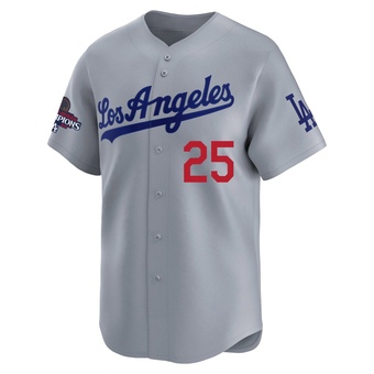 Youth Limited Los Angeles Dodgers Frank Howard Away World Series Champions Jersey - Gray