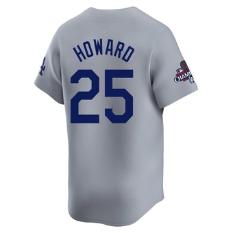 Youth Limited Los Angeles Dodgers Frank Howard Away World Series Champions Jersey - Gray