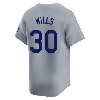 Youth Limited Los Angeles Dodgers Maury Wills Away 2024 World Series Jersey - Gray