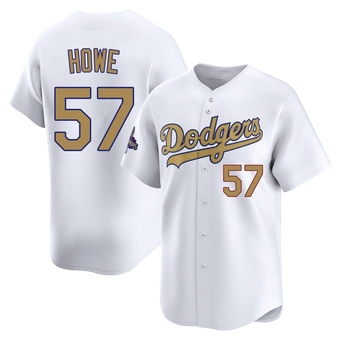 Youth Limited Los Angeles Dodgers Steve Howe White 2025 Collection Jersey - Gold