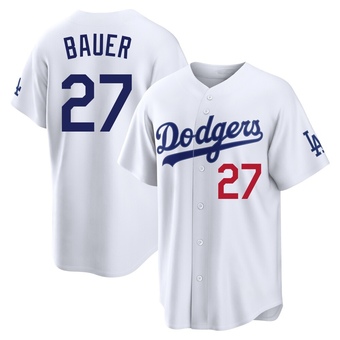 Youth Limited Los Angeles Dodgers Trevor Bauer Home Stadium Jersey - White