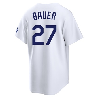 Youth Limited Los Angeles Dodgers Trevor Bauer Home Stadium Jersey - White