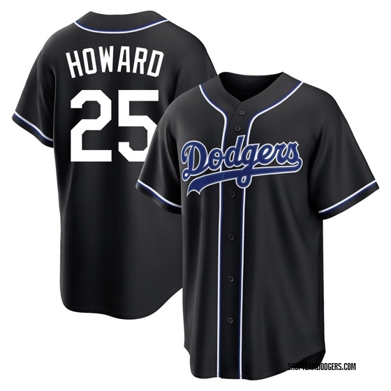Youth Replica Los Angeles Dodgers Frank Howard Fashion Out Jersey - Black