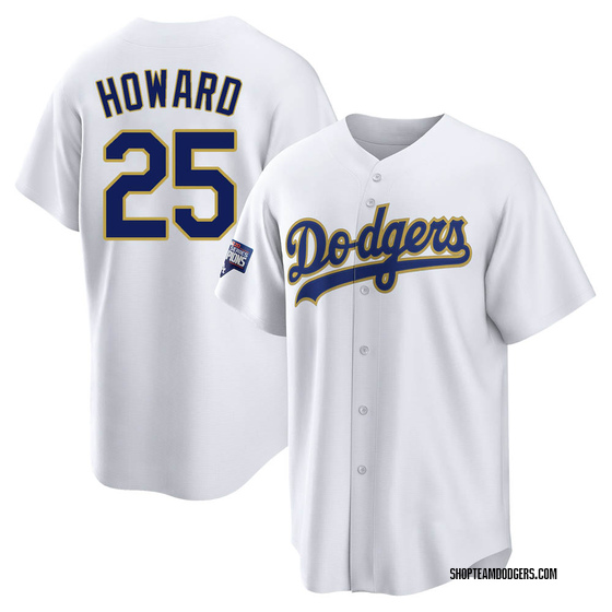Youth Replica Los Angeles Dodgers Frank Howard White/ 2021 Program Player Jersey - Gold