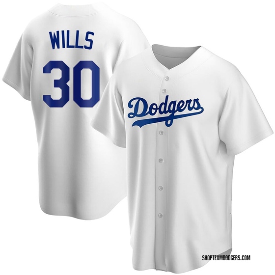 Youth Replica Los Angeles Dodgers Maury Wills Home Jersey - White