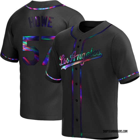 Youth Replica Los Angeles Dodgers Steve Howe Alternate Jersey - Black Holographic
