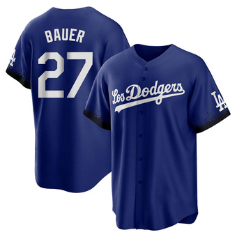 Youth Replica Los Angeles Dodgers Trevor Bauer 2021 City Connect Jersey - Royal